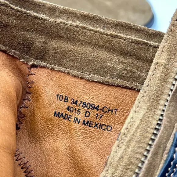 FRYE Suede Kristen Harness Boot Short Tan Brown Size 10 - Picture 7 of 7